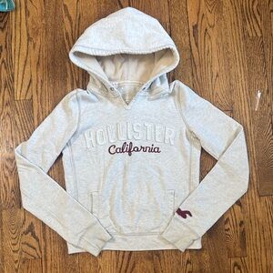 Y2K Hollister Light Gray Pullover Hoodie SZ M
